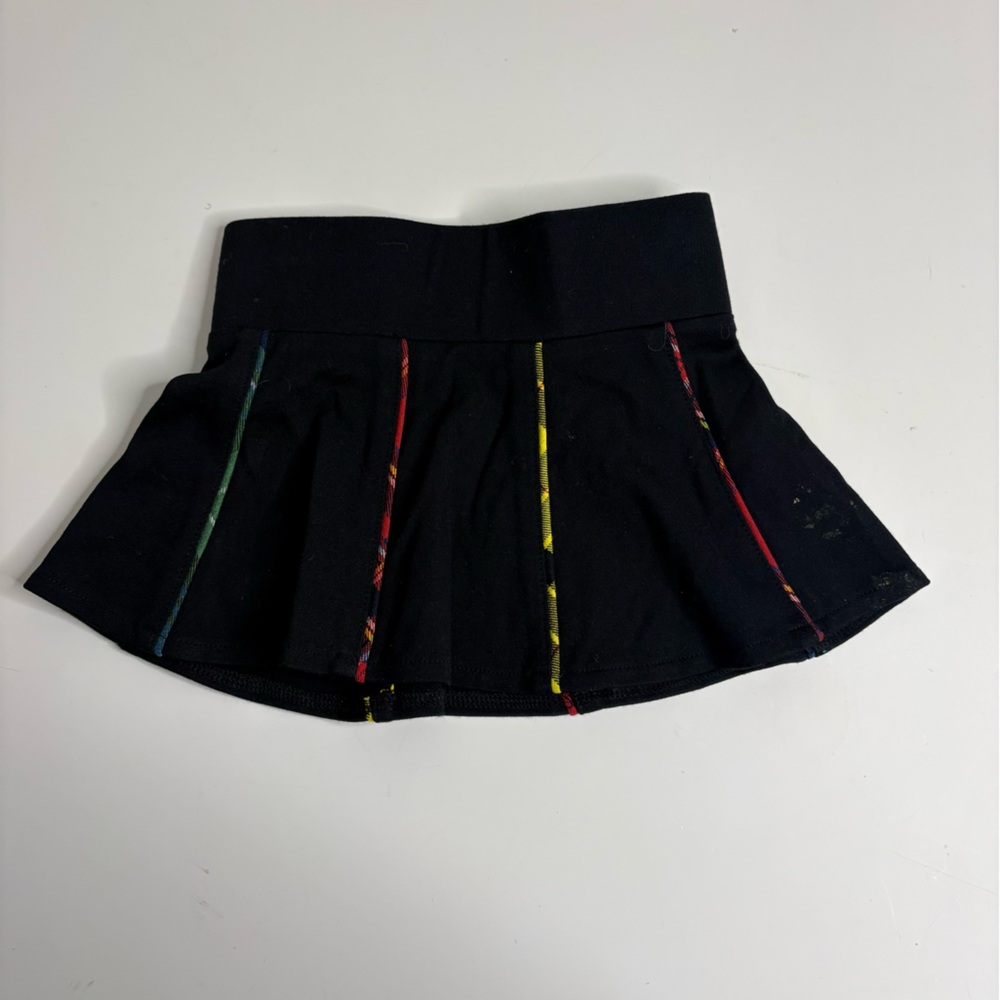 Junior Gaultier Girls Pleated Mini Skirt Black Size 2A (2T)